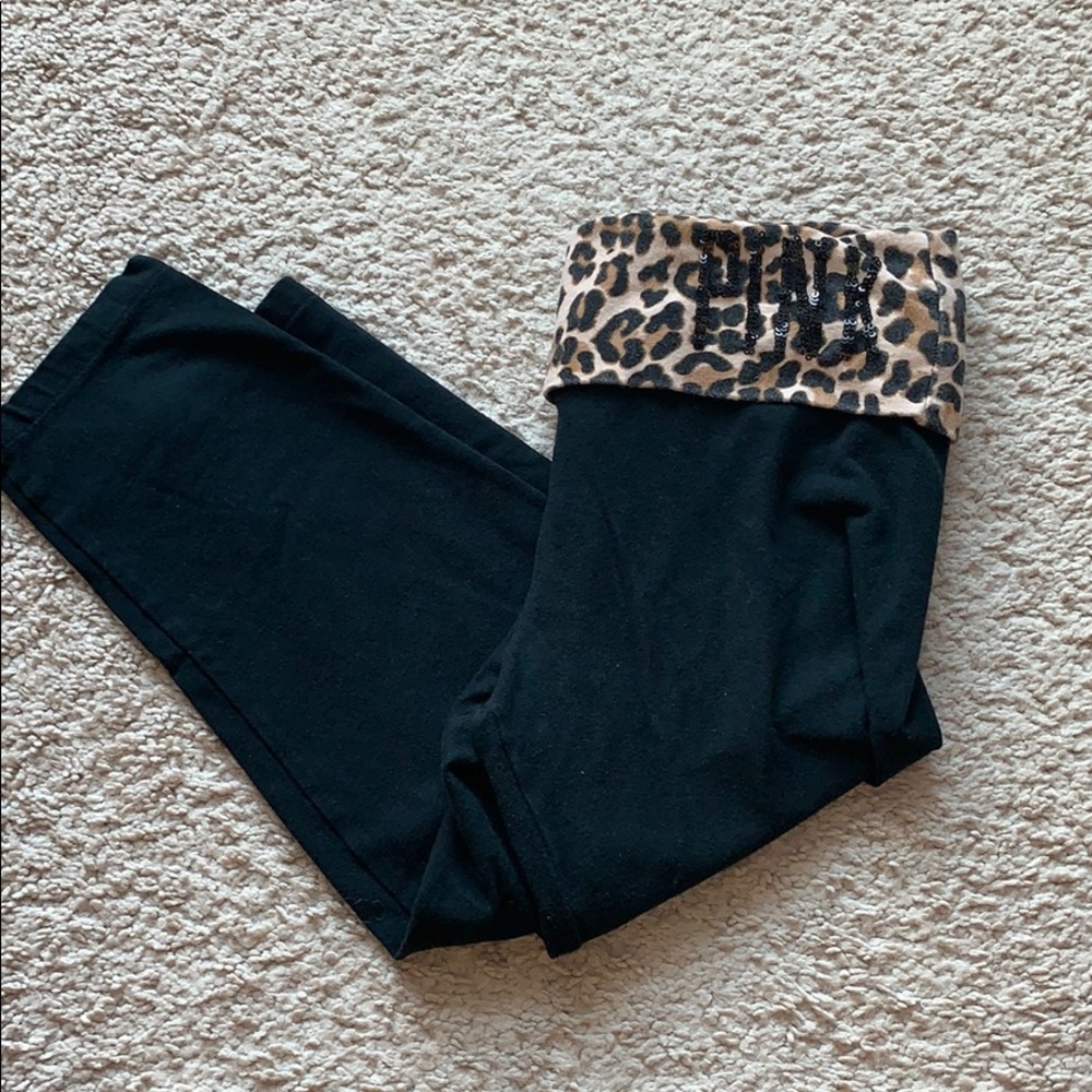 PINK XS cropped leggings
